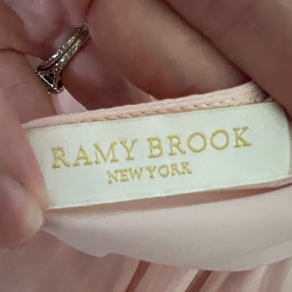Ramy Brook Pink Maxi Dress with Cream Crochet Straps - Picture 5 of 8